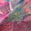 Tesatura jacquard cameleon - design floral, Roz – Verde