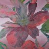 Tesatura jacquard cameleon - design floral, Roz – Verde