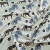 Tesatura jerse din viscoza - design exotic, Crem - gri – maro