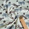 Tesatura jerse din viscoza - design exotic, Crem - gri – maro