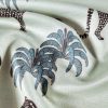 Tesatura jerse din viscoza - design exotic, Crem - gri – maro