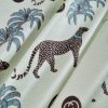 Tesatura jerse din viscoza - design exotic, Crem - gri – maro