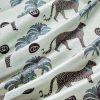 Tesatura jerse din viscoza - design exotic, Crem - gri – maro