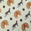 Tesatura jerse din viscoza - design exotic, Crem - roscat – maro