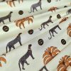 Tesatura jerse din viscoza - design exotic, Crem - roscat – maro