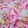 Tesatura jerse din viscoza - design floral, Multicolor