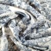 Tesatura jerse din viscoza cu design schitat, Bleumarin – Ivoire