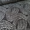Tesatura jerse cu lurex  - design abstract, Negru - Argintiu