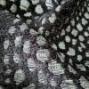 Tesatura jerse cu lurex  - design abstract, Negru - Argintiu