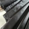 Tesatura shantung din mătase naturala - design uni, Negru