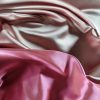 Tesatura tip tafta douchesse - double face, Roz trandafiriu – Bej