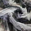 Tesatura tulle cu volane , Negru, Gri , Alb