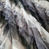 Tesatura tulle cu volane , Negru, Gri , Alb