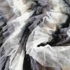 Tesatura tulle cu volane , Negru, Gri , Alb