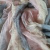 Tesatura tulle cu volane - design multicolor, roz și culori pastel