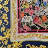Tesatura twill din matase naturala  - tip panou cu bordura , design floral, Multicolor