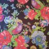 Tesatura jacquard - design cu flori si pasari, Multicolor