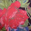 Tesatura jacquard - design cu flori si pasari, Multicolor