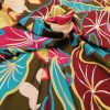 Tesatura din matase naturala cu elastan - crepe de chine, Design floral