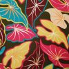 Tesatura din matase naturala cu elastan - crepe de chine, Design floral