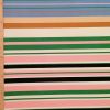 Tesatura crepe de chine din matase naturala - design geometric liniar, Multicolor
