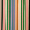 Tesatura crepe de chine din matase naturala - design geometric liniar, Multicolor
