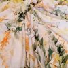 Tesatura din Matase Natura cu elastan - design floral