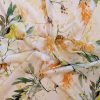 Tesatura din Matase Natura cu elastan - design floral