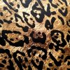 Tesatura crepe de chine din matase naturala - design animal print, Maro - Negru