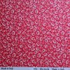 Tesatura premium din matase naturala - crepe de chine, Rosu corai - Alb