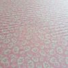 Tesatura premium din matase naturala - design floral, Roz fondant - Alb