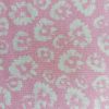 Tesatura premium din matase naturala - design floral, Roz fondant - Alb