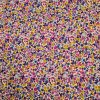 Tesatura crepe de chine din mtase naturala - design floral, Mov - Verde