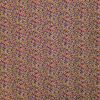 Tesatura crepe de chine din mtase naturala - design floral, Mov - Verde