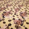 Tesatura din matase naturala ,crepe de chine  - design floral vibrat
