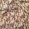 Tesatura din matase naturala ,crepe de chine  - design floral vibrat
