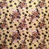 Tesatura din matase naturala ,crepe de chine  - design floral vibrat