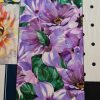 Tesatura din matase naturala cu elastan - design patchwork, Multicolor