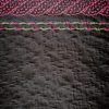Tesatura jacquard tip panou - design floral , Negru - Cyclamen