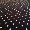 Tesatura din matase naturala - crepe de chine, Buline , Alb - Negru
