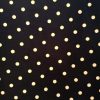 Tesatura din matase naturala - crepe de chine, Buline , Alb - Negru