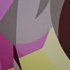Tesatura crepe de chine din matase naturala - design geometric, Multicolor