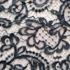 Dantelă tip macrame gri antracit