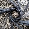 Dantelă tip macrame gri antracit