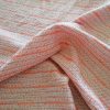 Stofa tip jacquard din viscoza cu bumbac - design liniar, Roz - Rosu - Ivoire