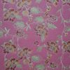 Bucle din lână -  brodat, design floral , Roz