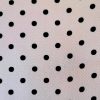 Tesatura din matase naturala - twill, Buline , Alb - Negru