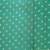 Voal creponat din matase naturala - design buline, Alb - Verde