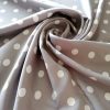 Tesatura din matase naturala - twill, Grej - Ivoire