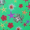 Tesatura din viscoza - dublu crepe design exotic, Verde smarald